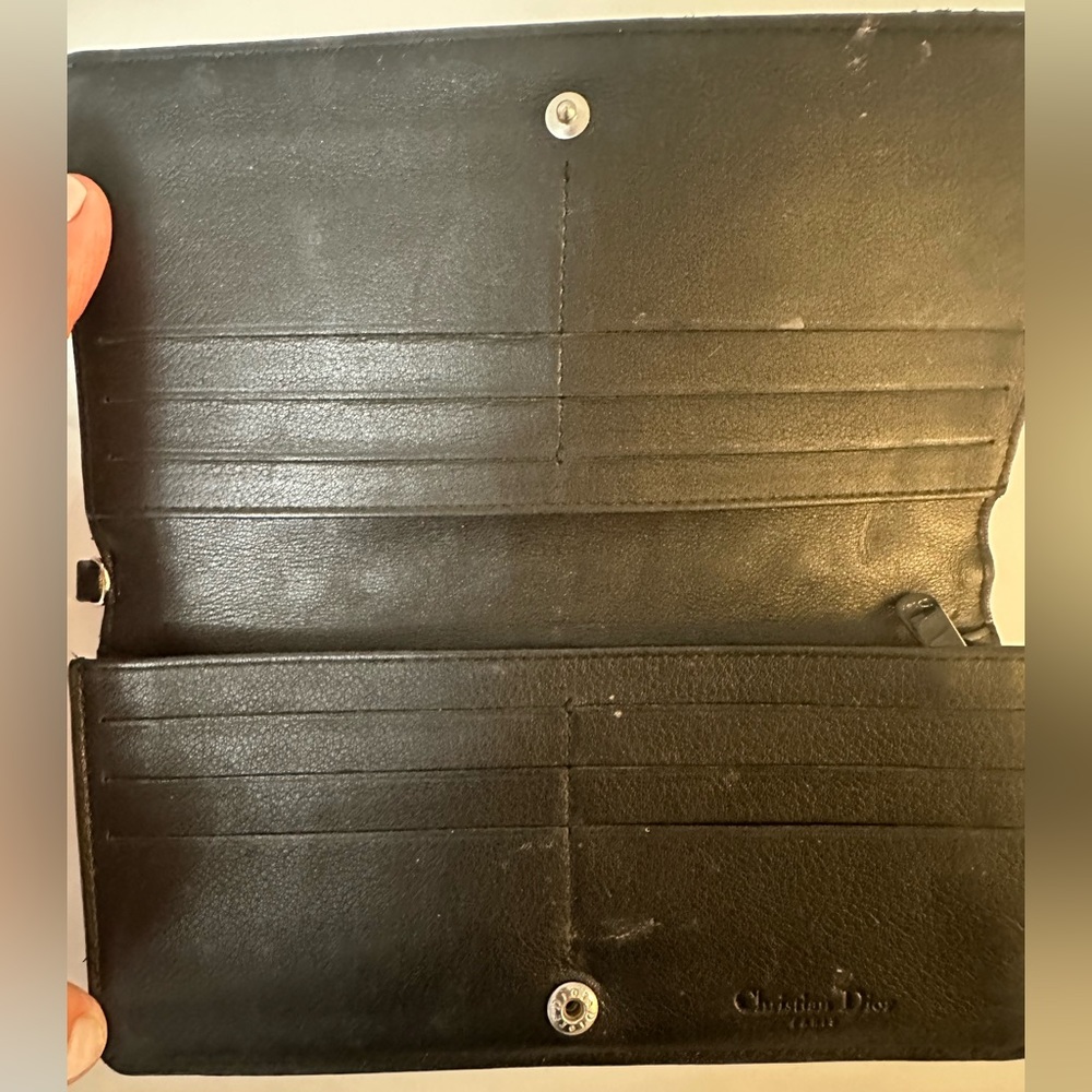 Christian Dior Black Patent Leather Long Wallet w/ snap. - Picture 4 of 7